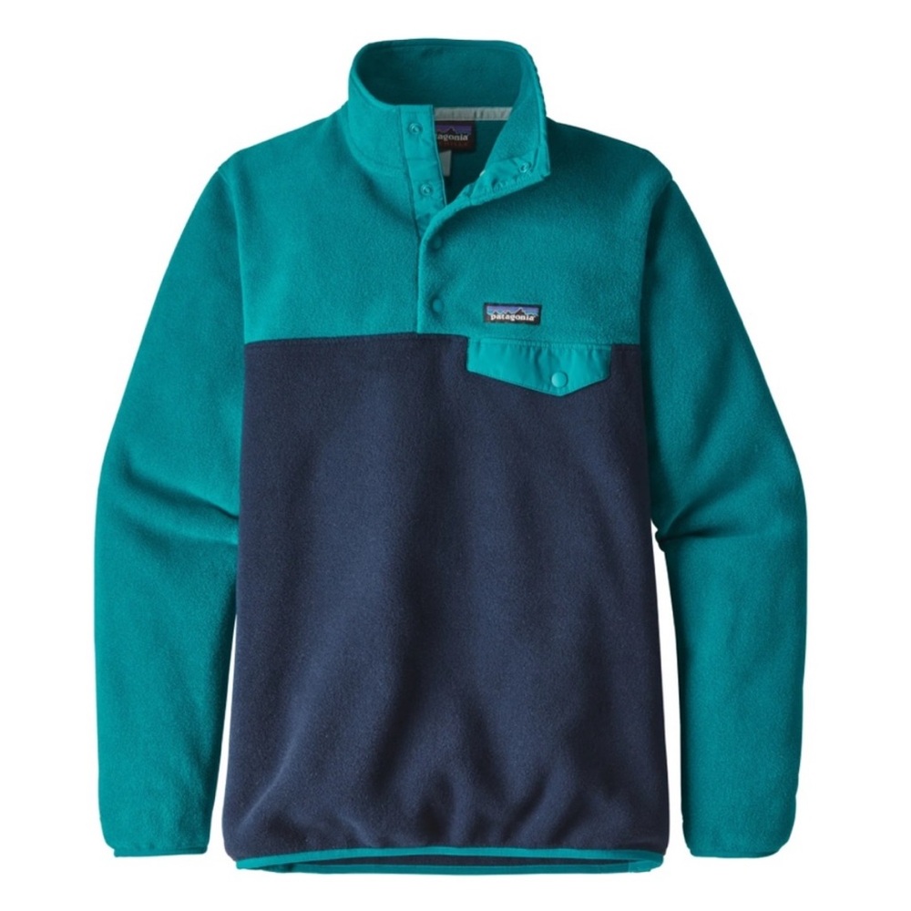 Patagonia Women’s Lightweight Synchilla Snap Pullover Fleece, Elwha Blue, Medium